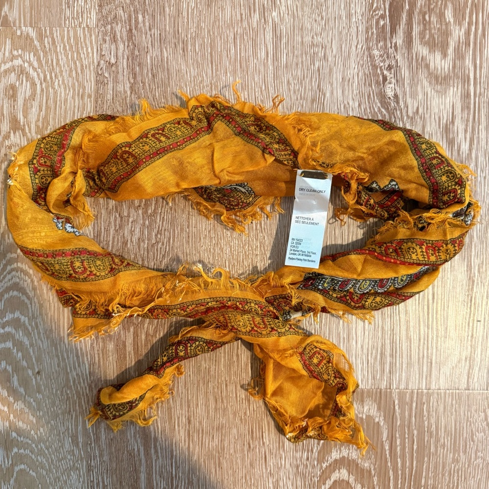 Free People yellow boho bandana scarf - Picture 3 of 3